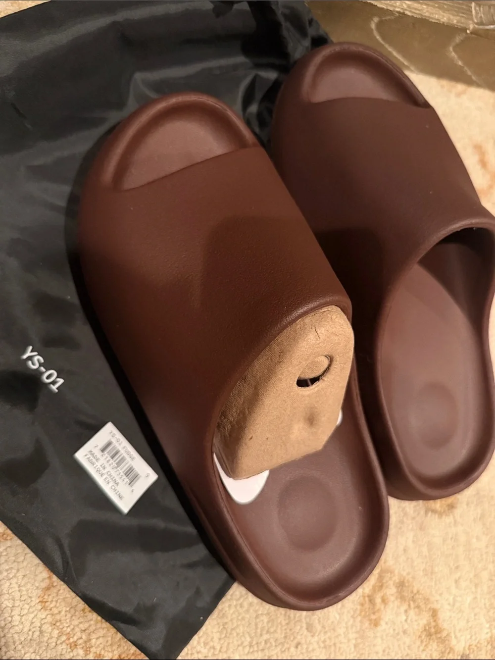 Yeezy Men’s Slide Sandals in Dark Brown